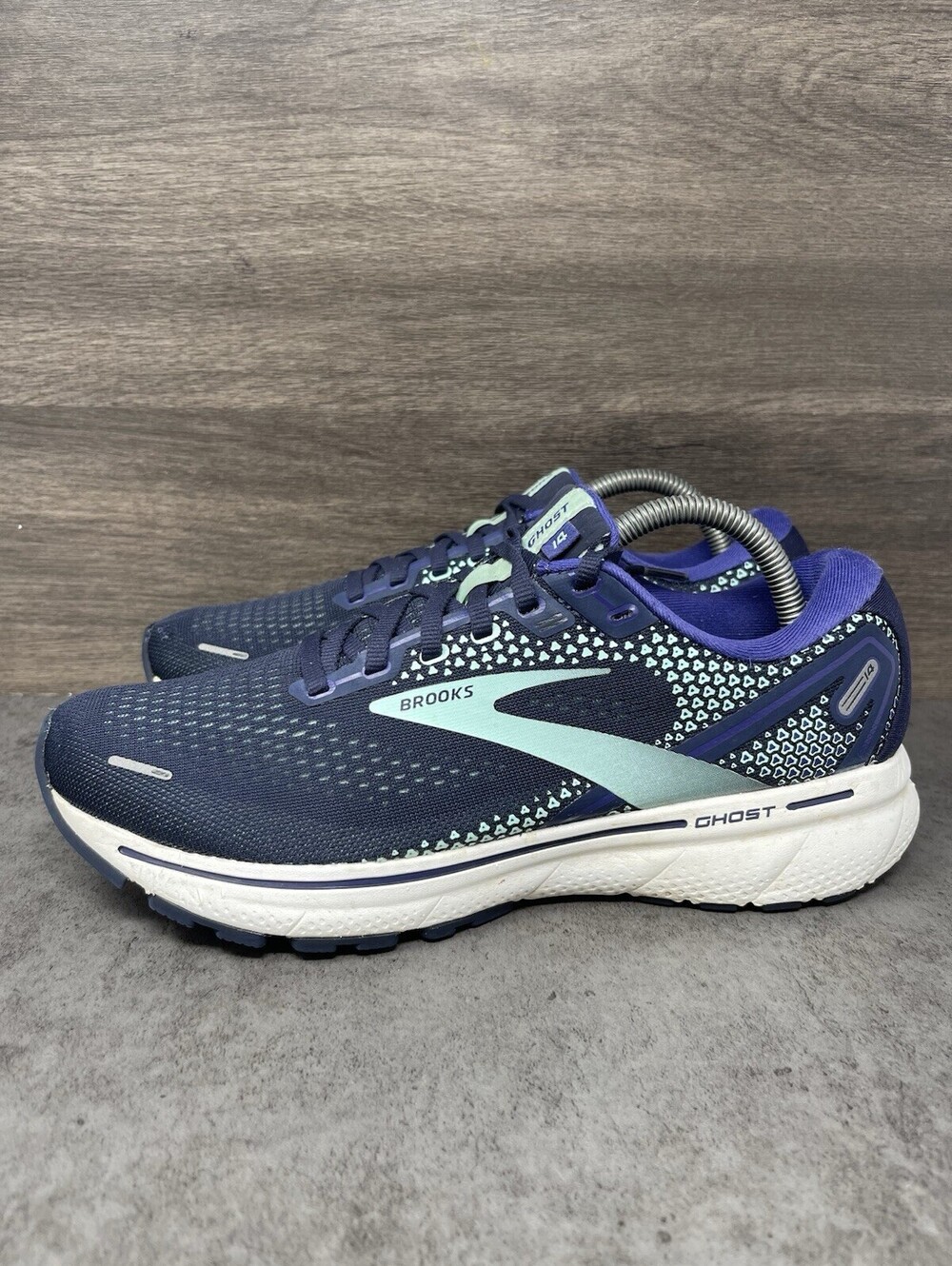 Brooks Ghost 14 Size 9.5 Womens Blue Teal DNA LOFT Cushioned Running Shoes